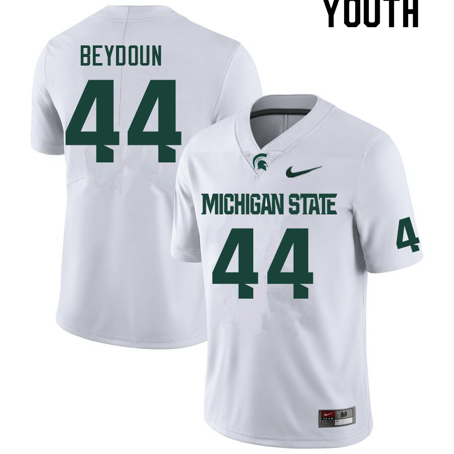 Youth #44 Samih Beydoun Michigan State Spartans College Football Jerseys Sale-White